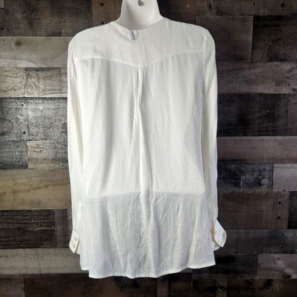 New 10 Crosby Derek Lam Bone Snake Satin TF92726SN Button-down Top - Picture 8 of 12